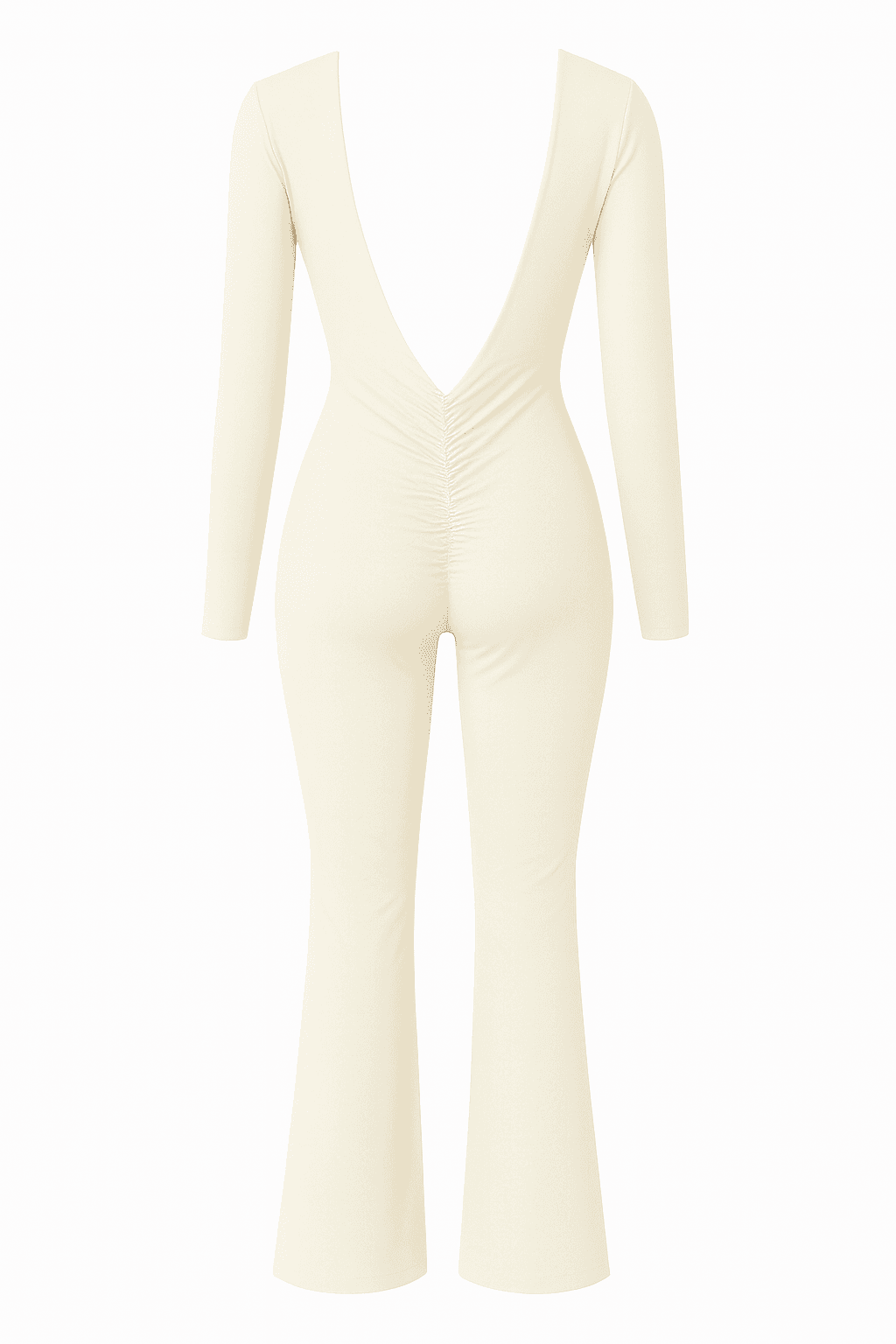 BEIGE GOLD-RING JUMPSUIT - kombinezon z klamrą - obrazek 3