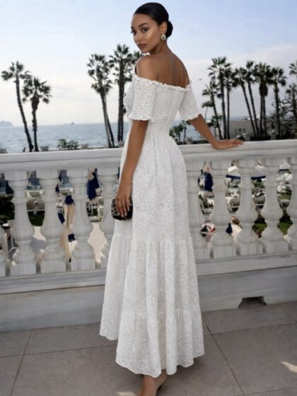 SANTORINI DRESS - biała sukienka boho