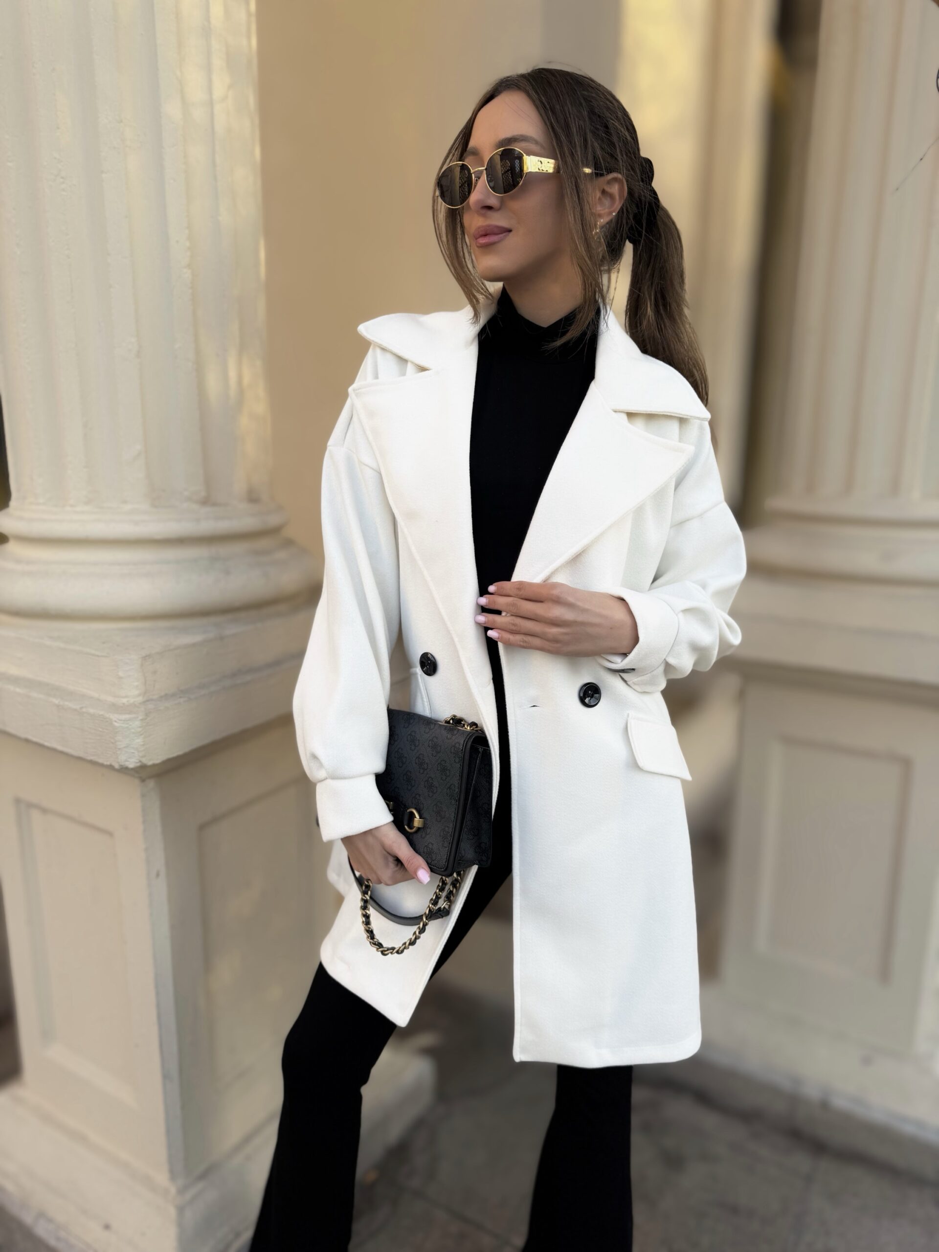 MILANO ÉCRU COAT - klasyczny płaszcz - obrazek 3