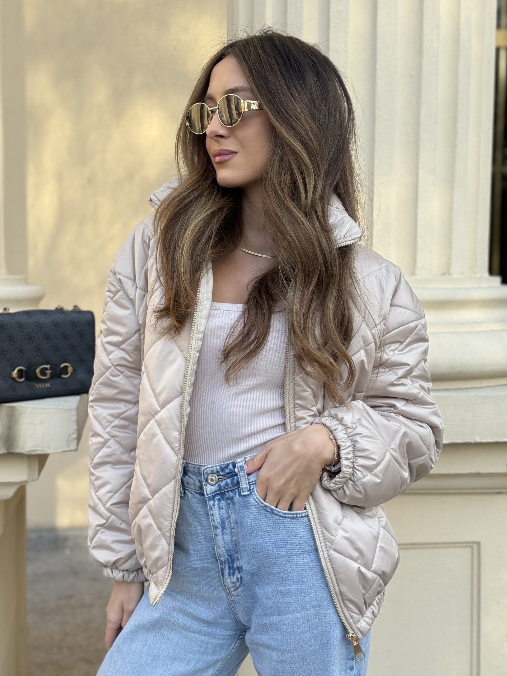 BEIGE BREEZE - pikowana kurtka