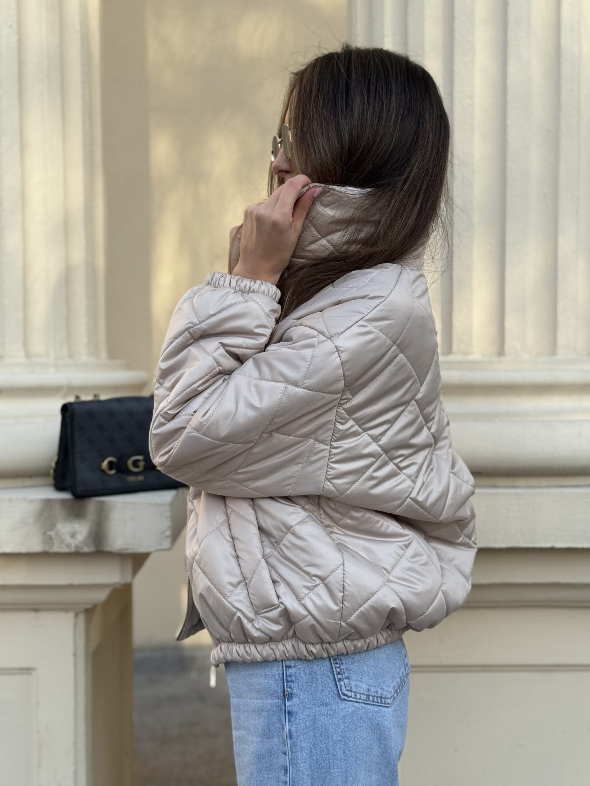 BEIGE BREEZE - pikowana kurtka - obrazek 2