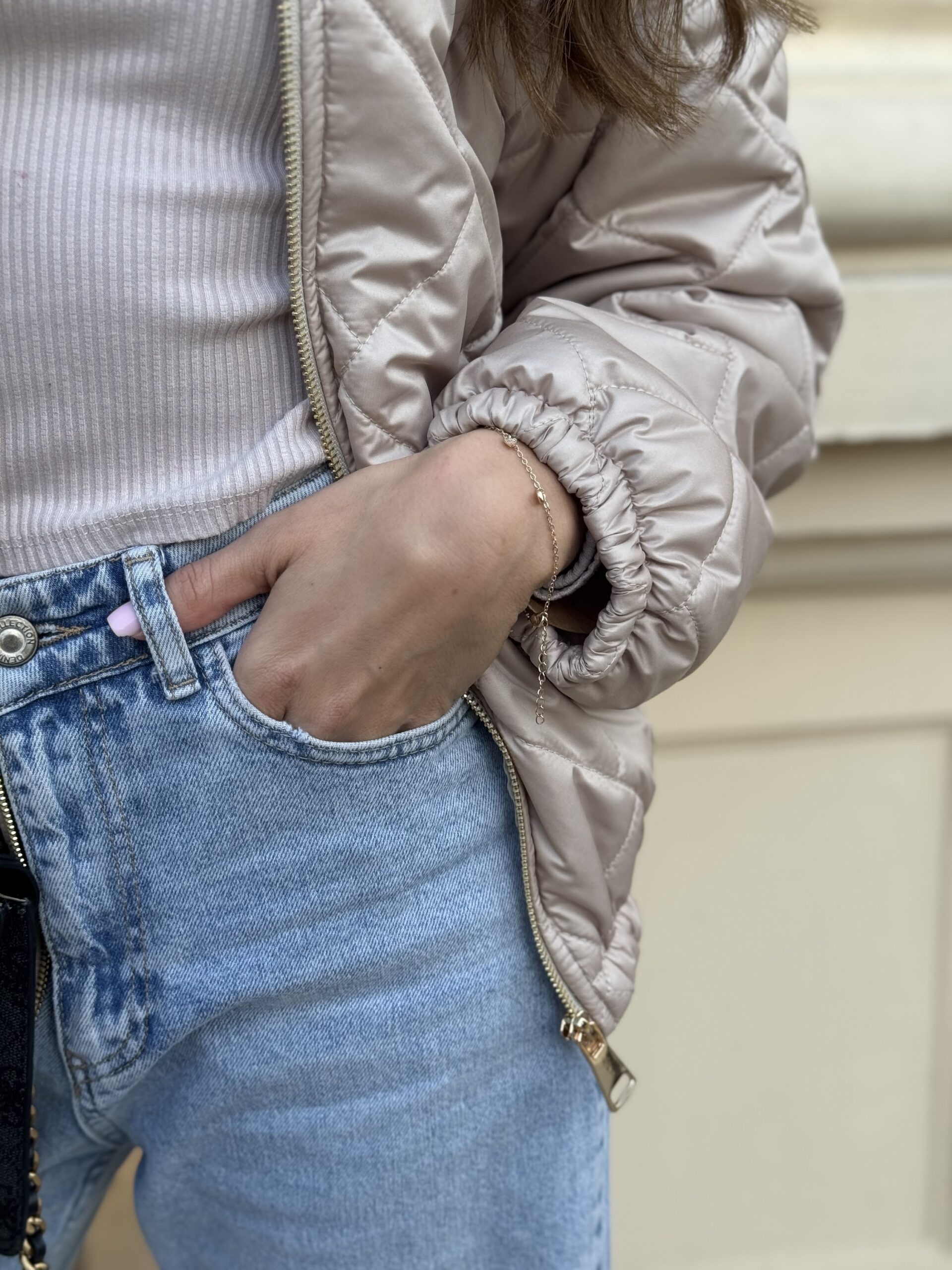 BEIGE BREEZE - pikowana kurtka - obrazek 5