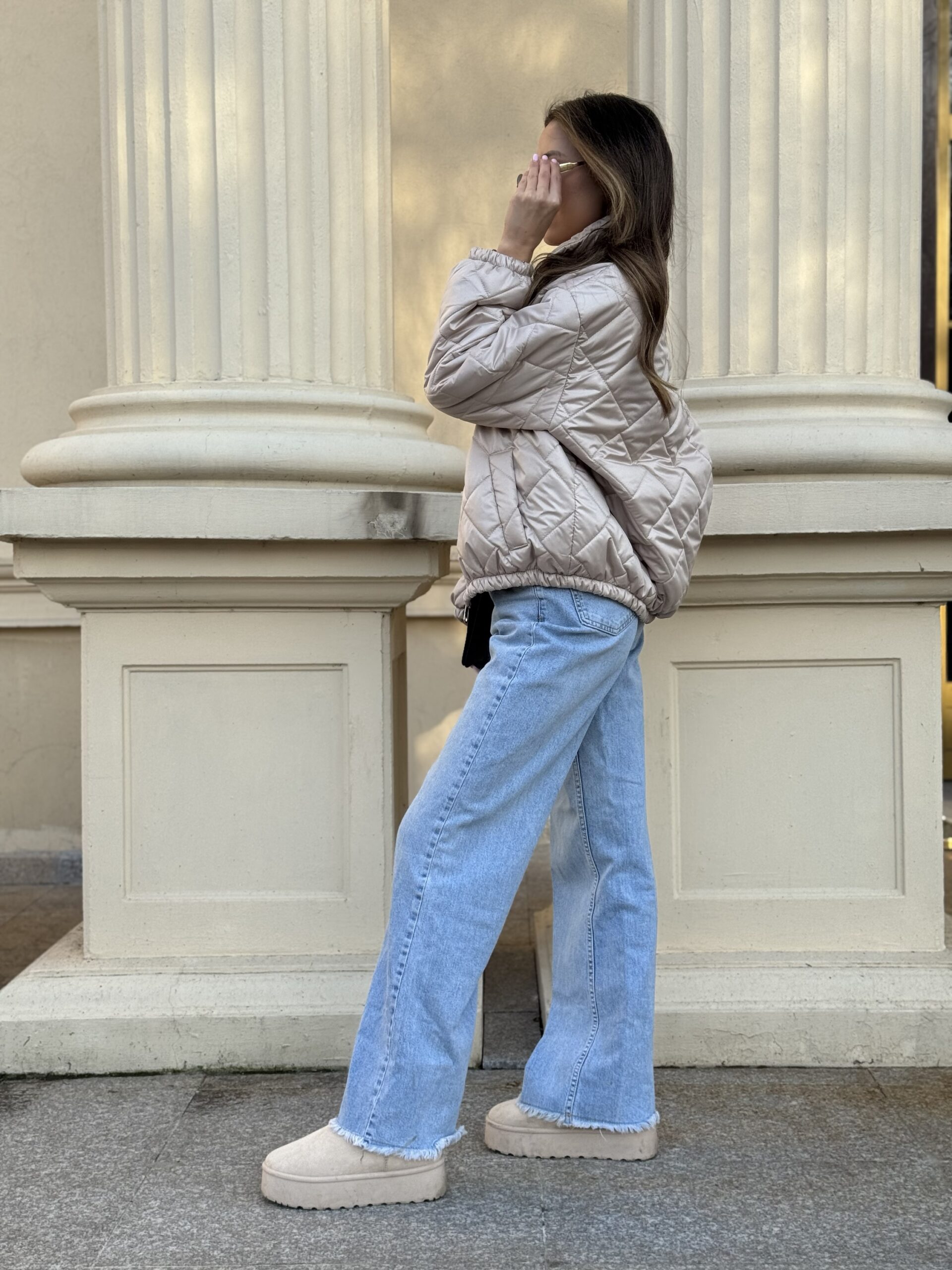 BEIGE BREEZE - pikowana kurtka - obrazek 3