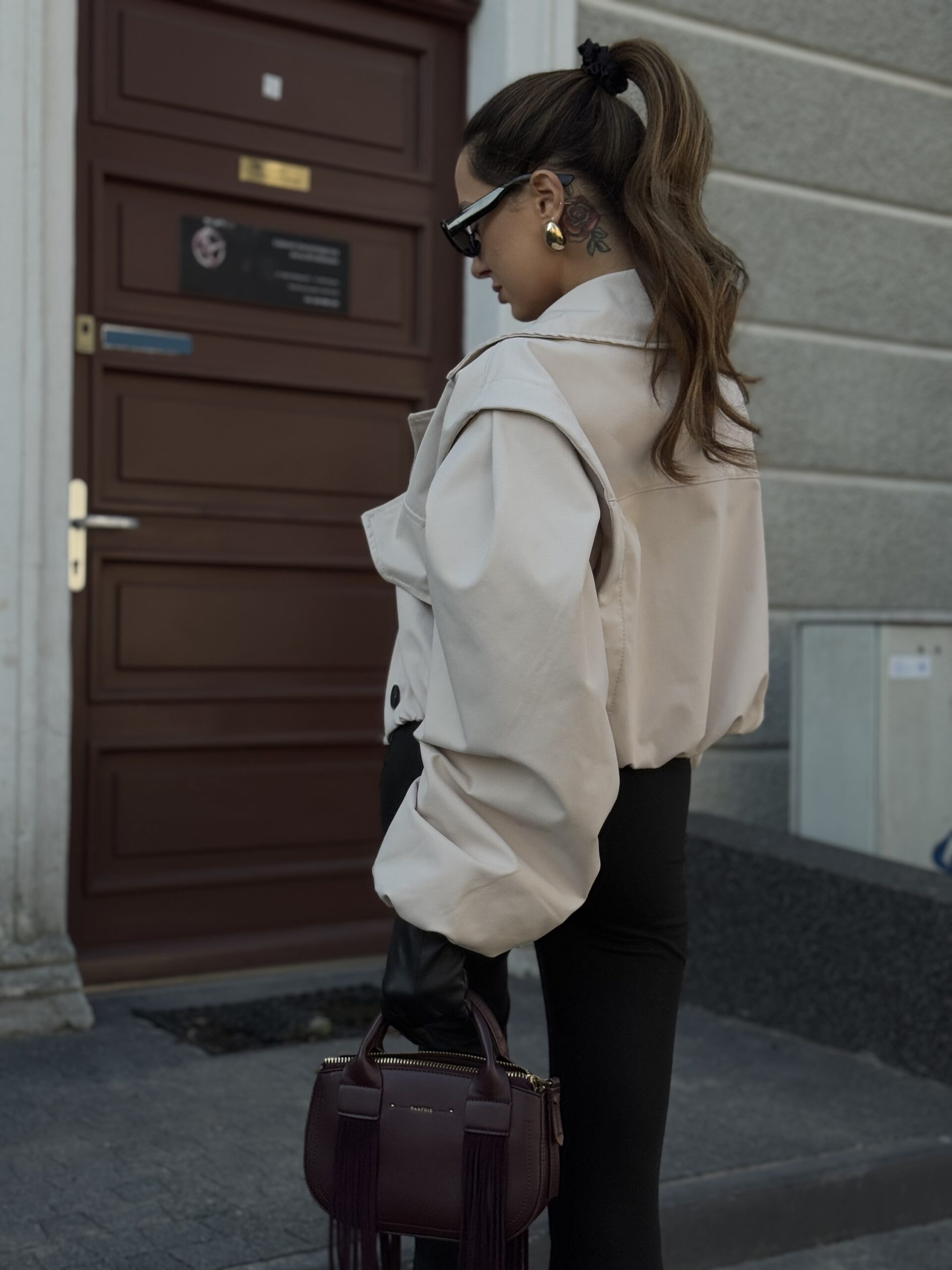 CROPPED TRENCH JACKET - kurtka trencz - obrazek 2