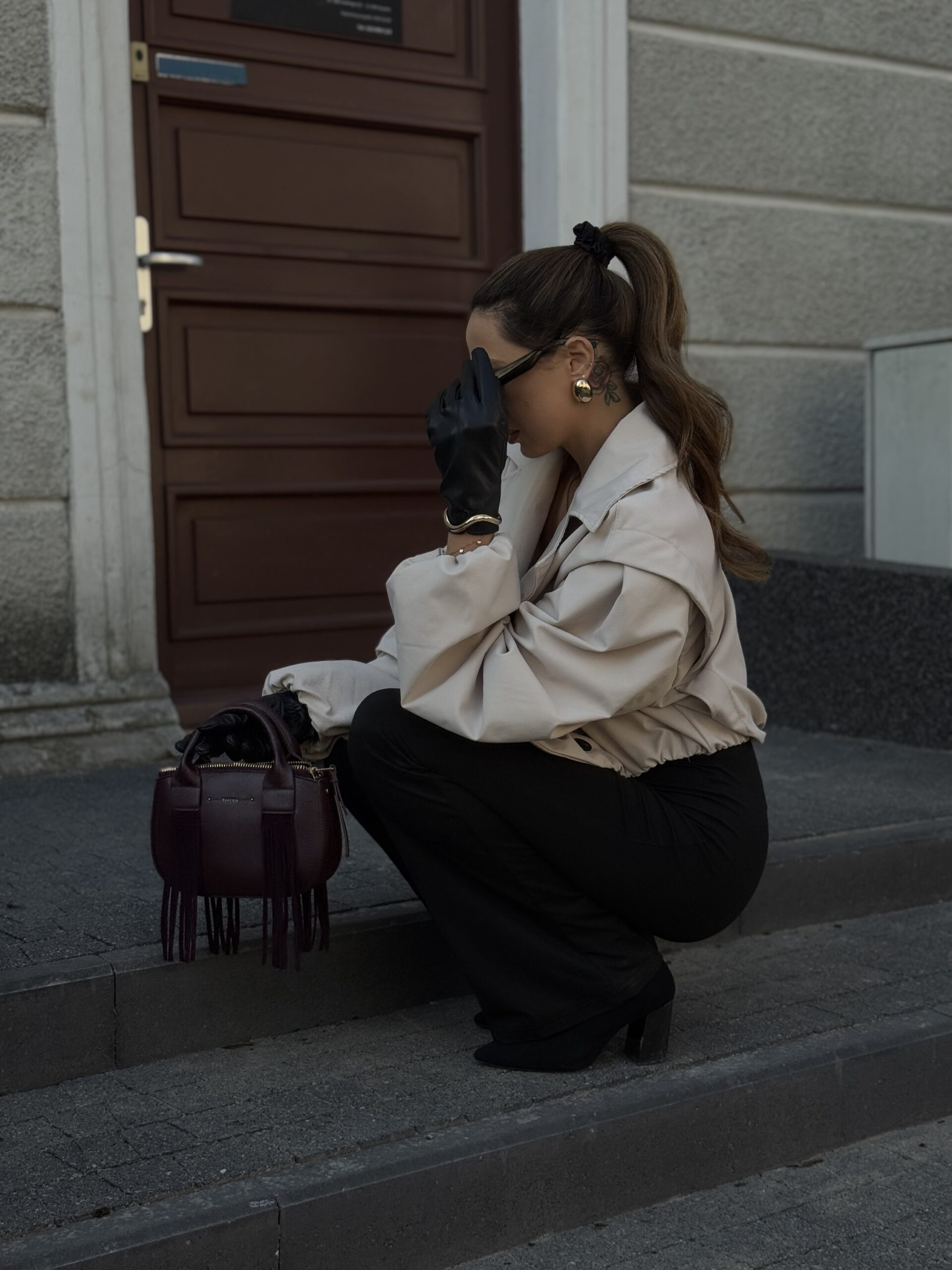 CROPPED TRENCH JACKET - kurtka trencz - obrazek 3