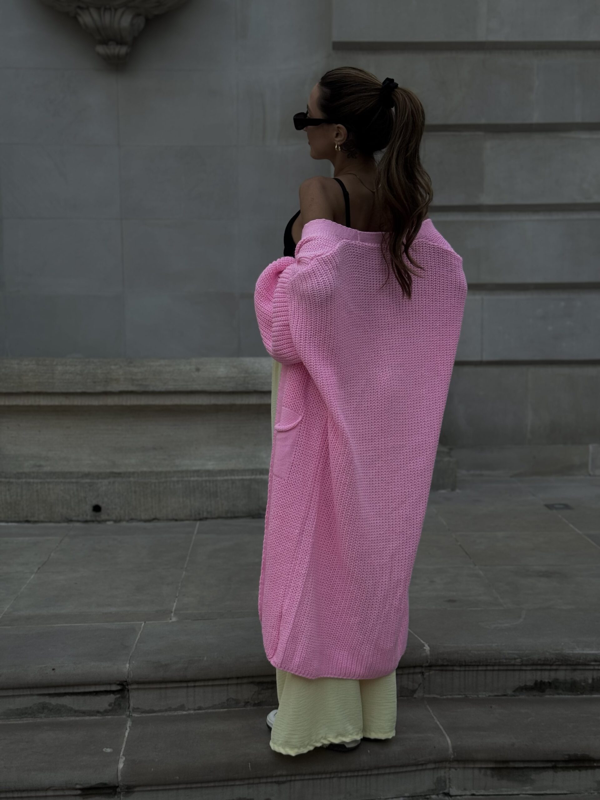 PINK CARDIGAN - różowy kardigan - obrazek 5