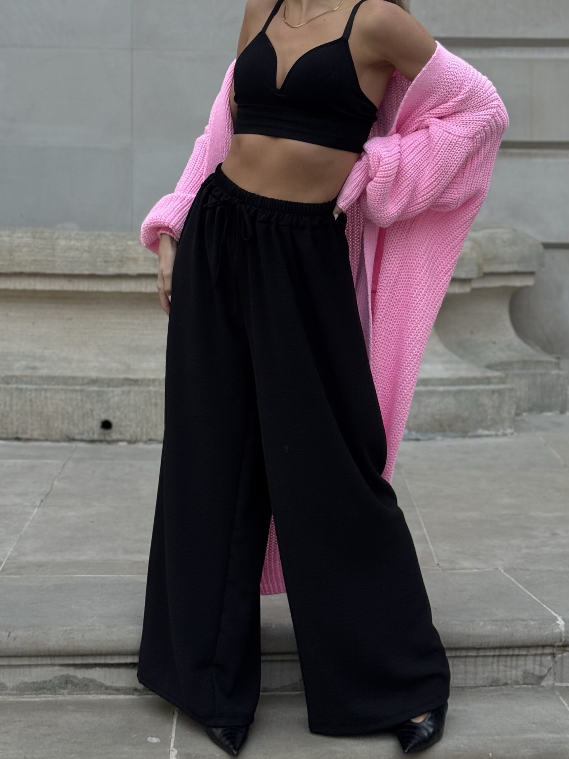 COMFY PANTS - czarne szerokie spodnie - obrazek 6