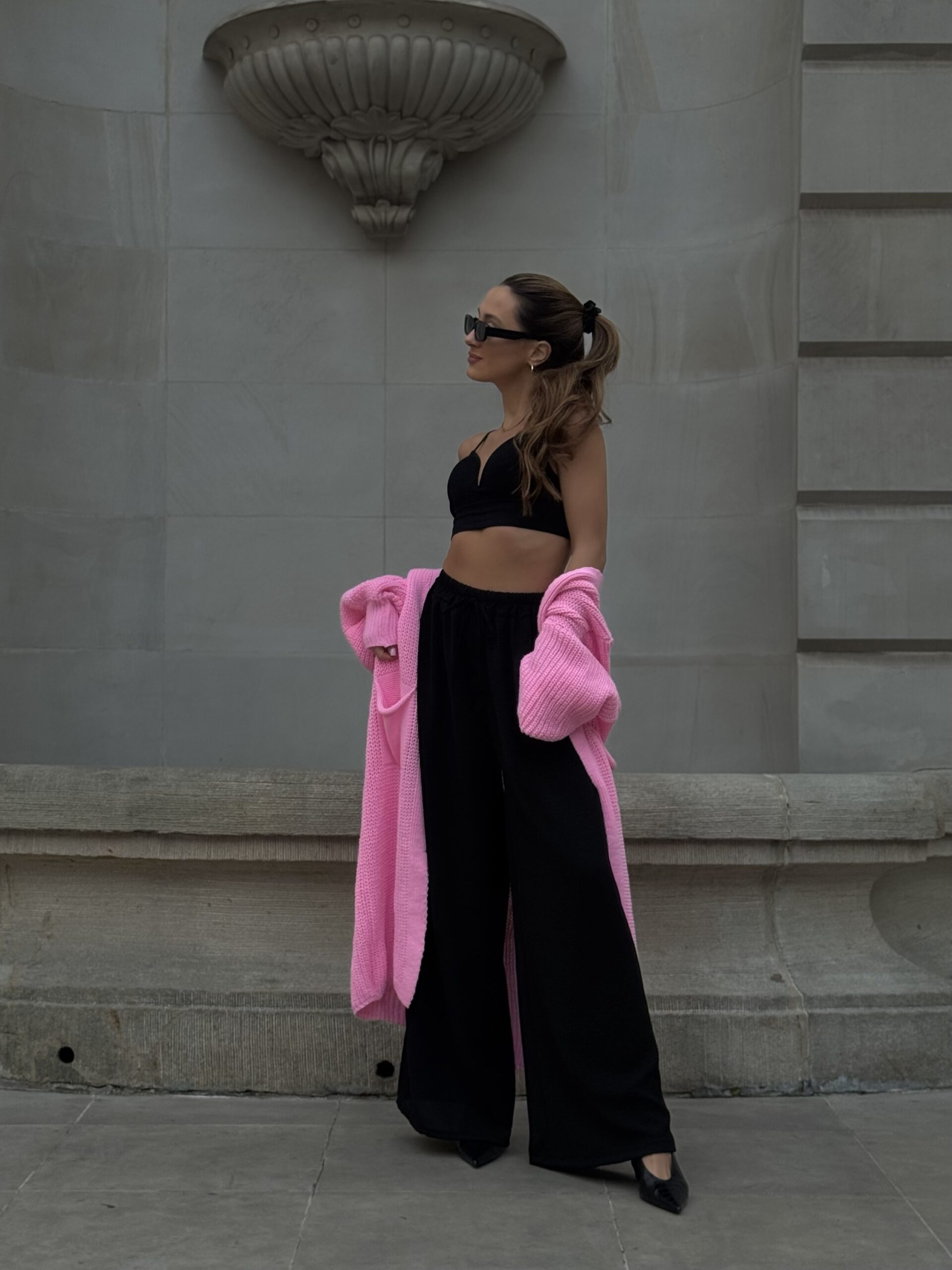 COMFY PANTS - czarne szerokie spodnie - obrazek 3