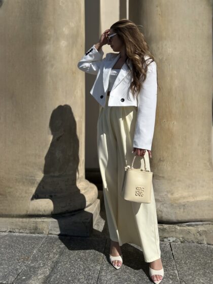 FLORENCE PANTS - żółte spodnie